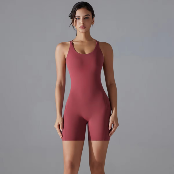 Short Yoga & Barre Bodysuit for Women