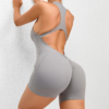 Zipper Front Sleeveless Yoga & Barre Jumpsuit for Women