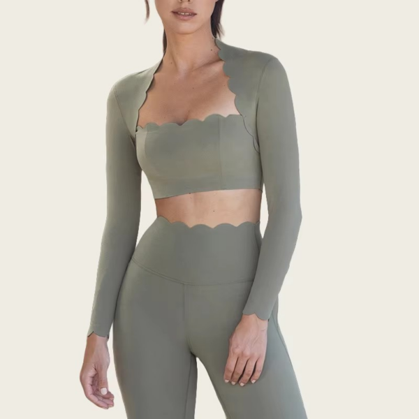 Lace Detail Yoga & Barre Set for Women