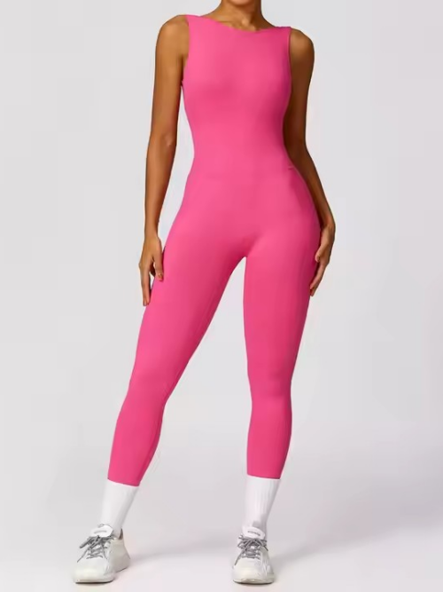 Backless Full-Length Seamless Jumpsuit for Women – Barre & Yoga