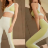 Contrast Detail Seamless Yoga & Barre Set for Women