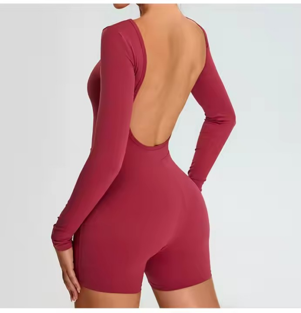 Long-Sleeve Backless Jumpsuit for Women