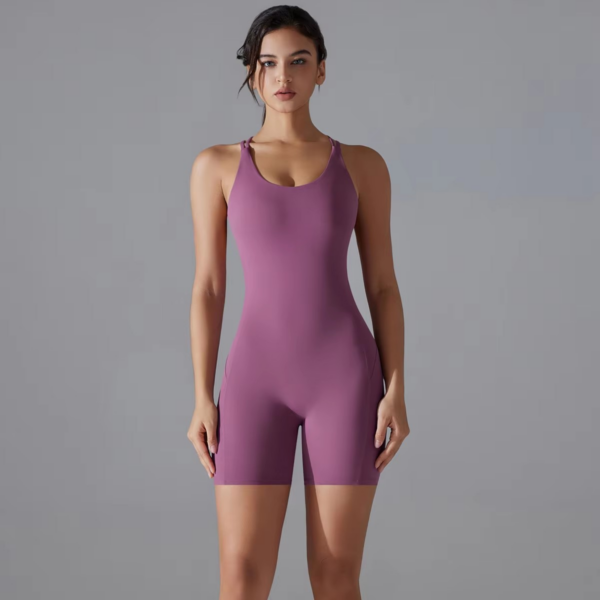 Short Yoga & Barre Bodysuit for Women