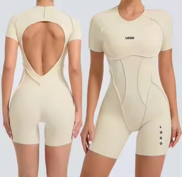 Short-Sleeve Yoga & Barre Bodysuit for Women