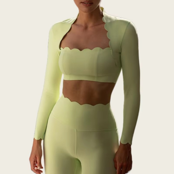 Lace Detail Yoga & Barre Set for Women