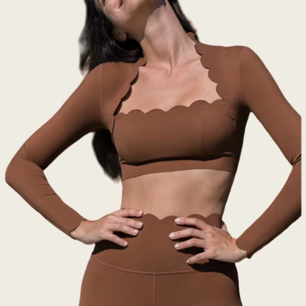 Lace Detail Yoga & Barre Set for Women