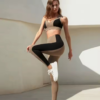 Contrast Detail Seamless Yoga & Barre Set for Women
