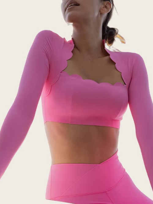 Lace Detail Yoga & Barre Set for Women