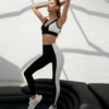 Contrast Detail Seamless Yoga & Barre Set for Women