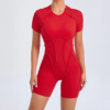 Short-Sleeve Yoga & Barre Bodysuit for Women