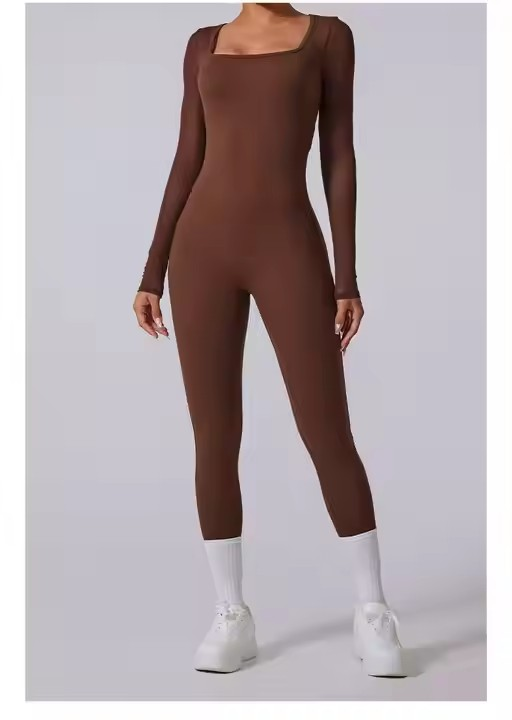 h0h6mwh8.png Fashion Elastic Yoga Jumpsuit with Chiffon Sleeves