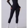 nty5rcre.png Fashion Elastic Yoga Jumpsuit with Chiffon Sleeves